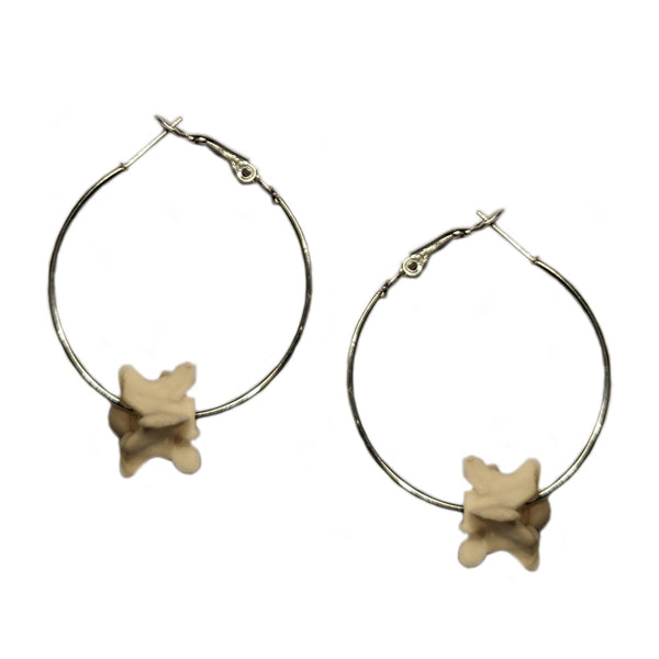 Small Snake Vertebrae Bone Earrings