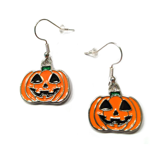 Jack 'o Lantern Halloween Pumpkin Earrings