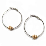 Stone Skull Hoop Earrings (3 styles)