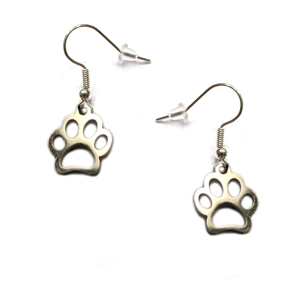 Puppy Dog Paws in Stainless Steel Earrings