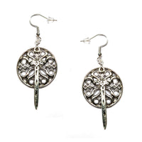 Daggers Filigree Medallion Earrings