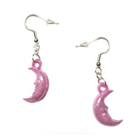 Retro Crescent Man in the Moon Acrylic Earrings (4 colors)