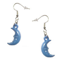 Retro Crescent Man in the Moon Acrylic Earrings (4 colors)