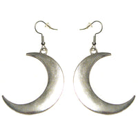 Silver Crescent Moon Earrings