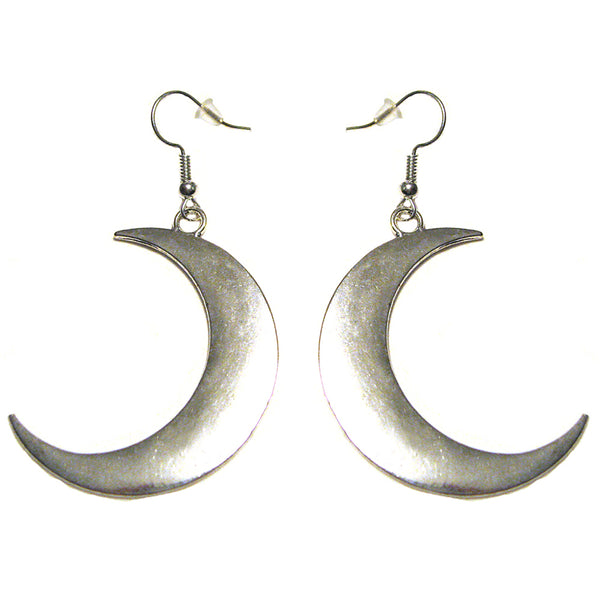 Silver Crescent Moon Earrings