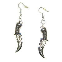 Tribal Curved Dagger Earrings