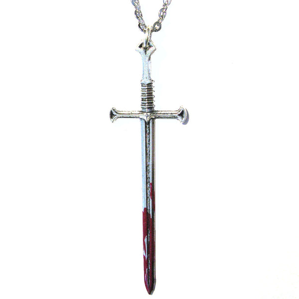 Big Bloody Gothic Sword Necklace