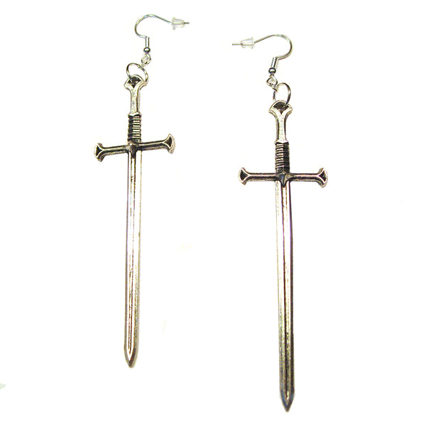 Big Gothic Sword Earrings