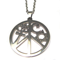 Retro Coexist Peace Sign Necklace