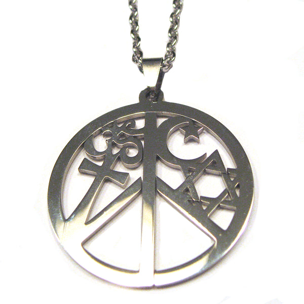 Retro Coexist Peace Sign Necklace